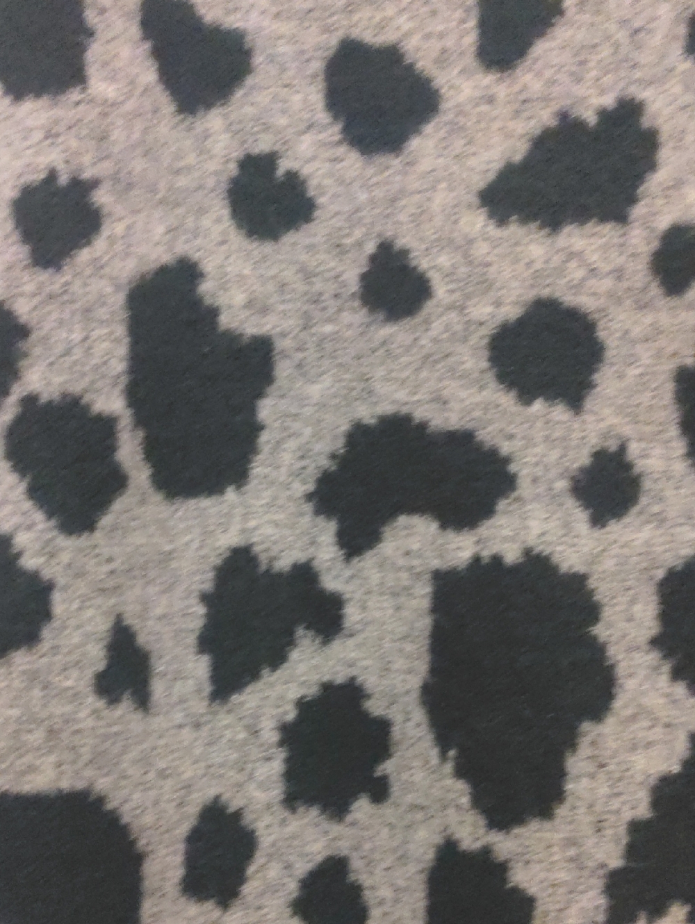 Leopard Print Animal Print Comfy Knit Dress with Olive Sleeves and Lavender Neck - Picture 3 of 5